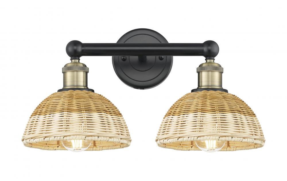 Bristol Natural II - 2 Light - 17 inch - Black Antique Brass - Bath Vanity Light