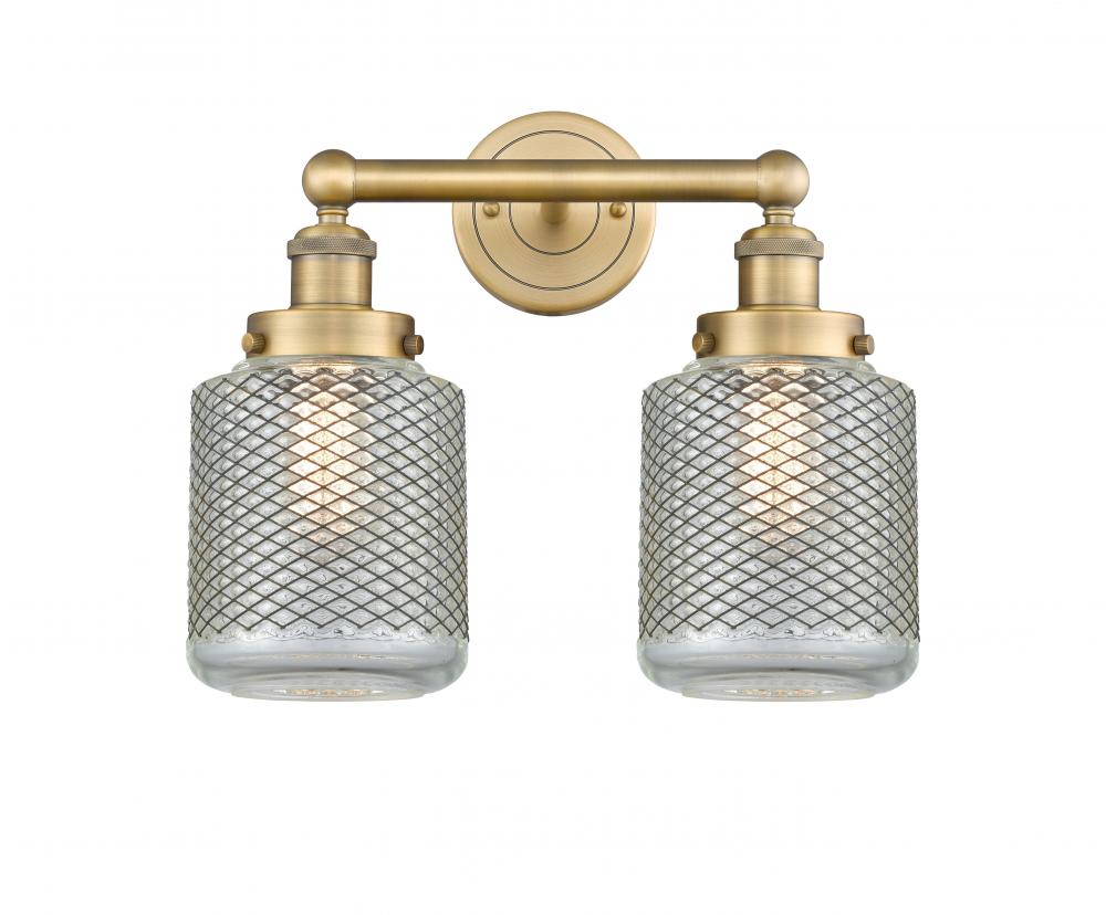 Stanton - 2 Light - 15 inch - Brushed Brass - Bath Vanity Light