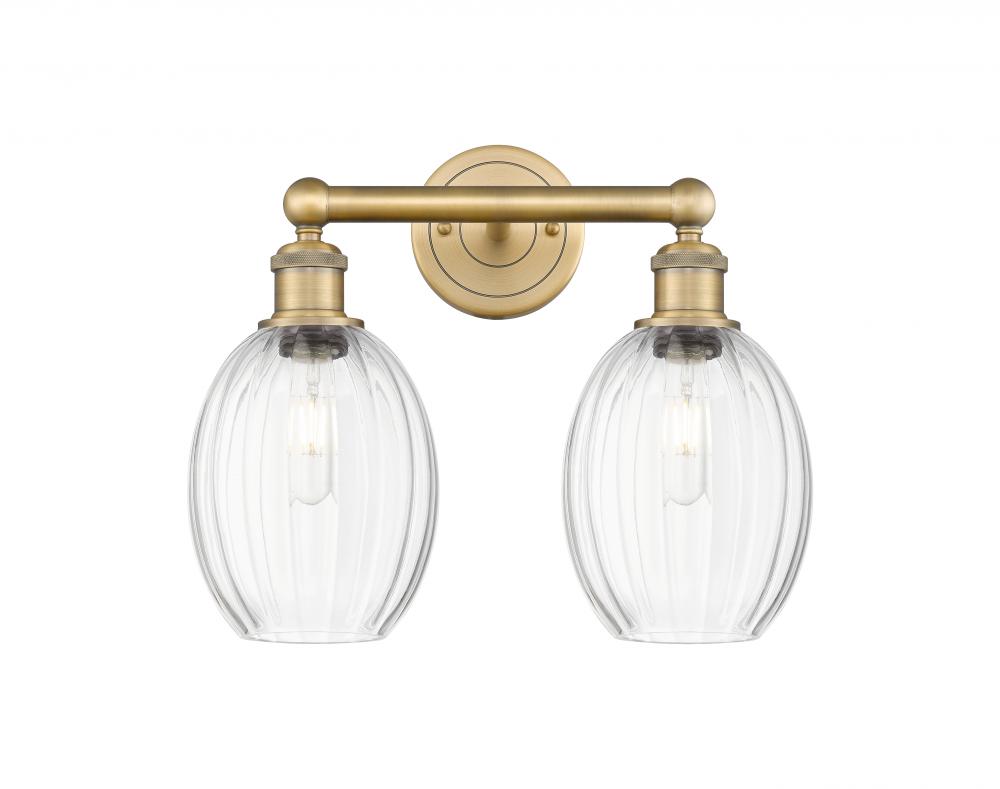 Preston Bulb - 2 Light - 15 inch - Brushed Brass - Bath Vanity Light