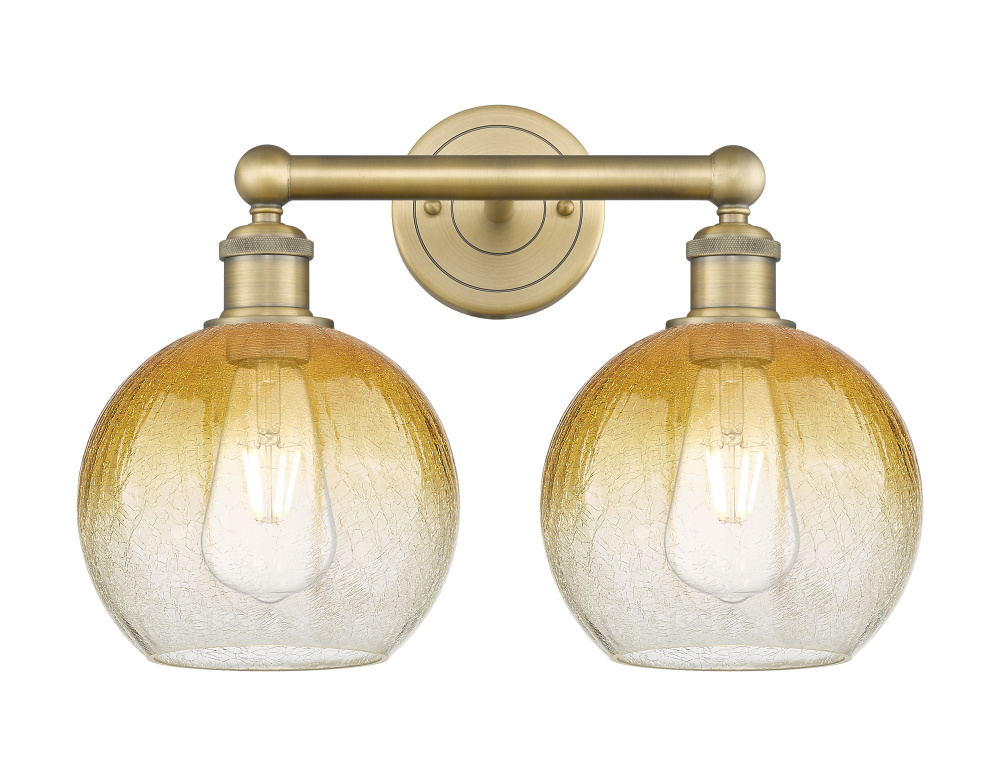Brookhaven Globe - 2 Light - 17 inch - Brushed Brass - Bath Vanity Light