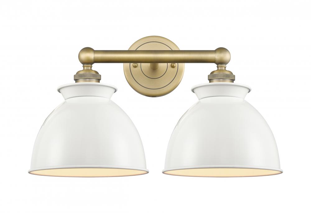 Adirondack - 2 Light - 17 inch - Brushed Brass - Bath Vanity Light