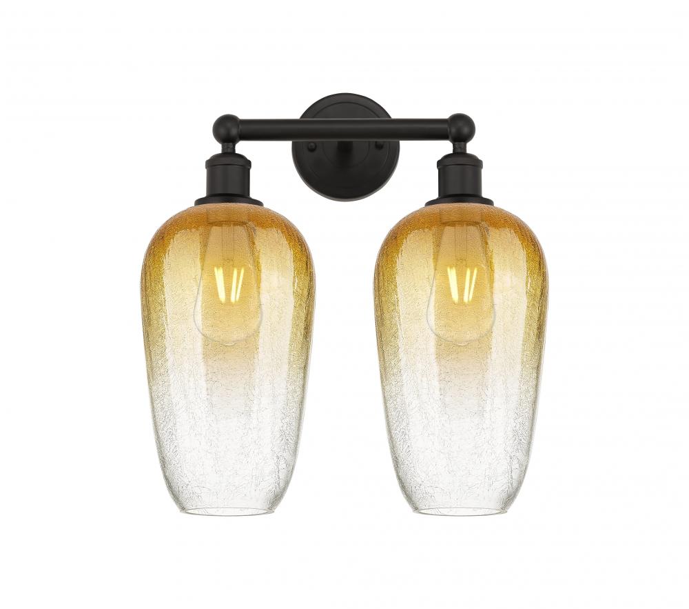 Brookhaven Flute - 2 Light - 16 inch - Oil Rubbed Bronze - Bath Vanity Light