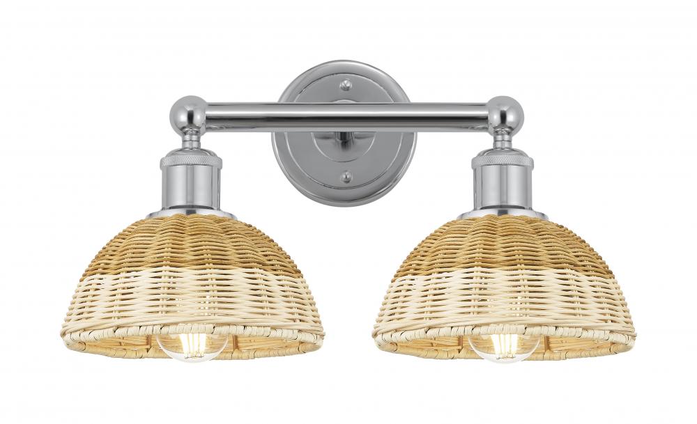Bristol Natural II - 2 Light - 17 inch - Polished Chrome - Bath Vanity Light