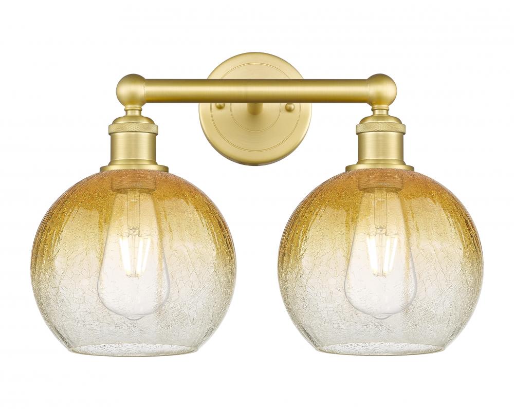 Brookhaven Globe - 2 Light - 17 inch - Satin Gold - Bath Vanity Light