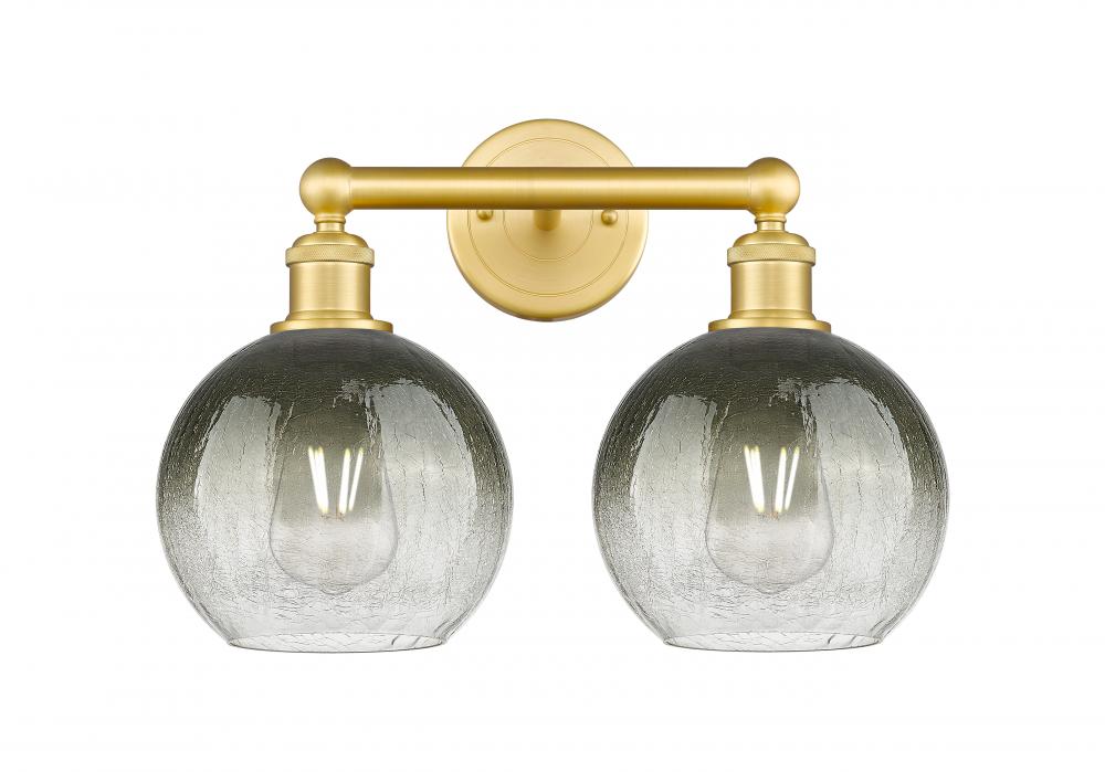Brookhaven Globe - 2 Light - 17 inch - Satin Gold - Bath Vanity Light