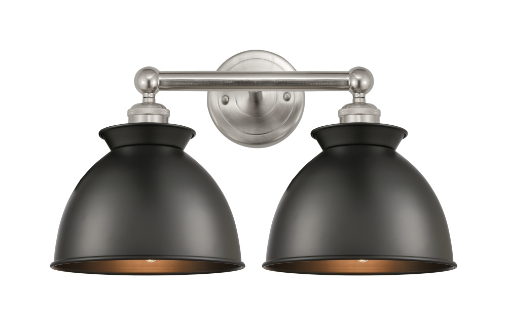 Adirondack - 2 Light - 17 inch - Brushed Satin Nickel - Bath Vanity Light