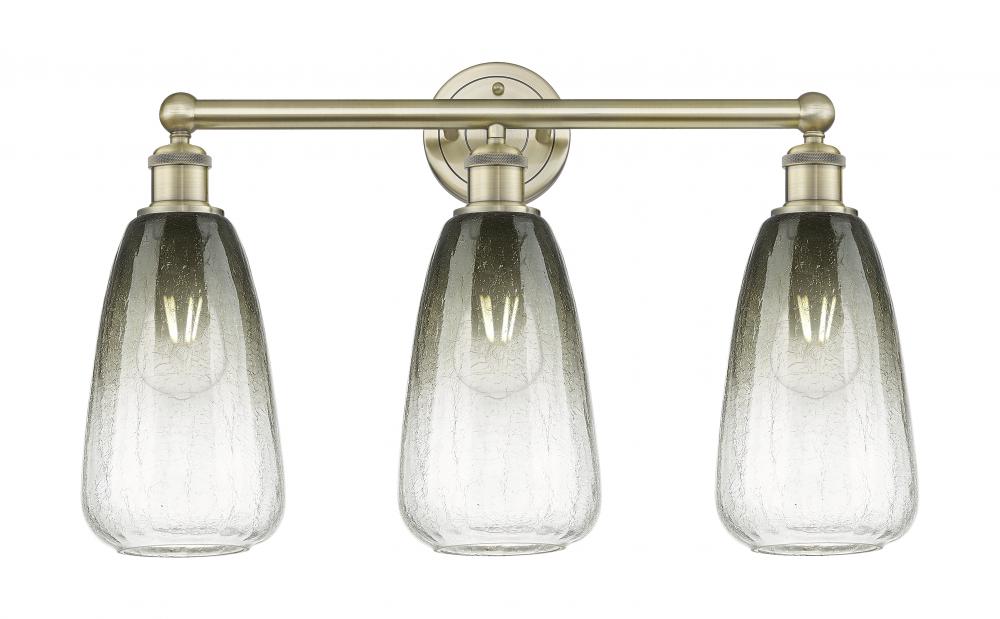 Brookhaven Almond - 3 Light - 24 inch - Antique Brass - Bath Vanity Light