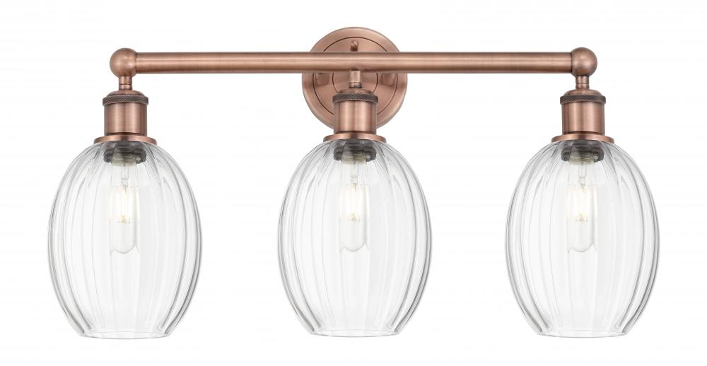 Preston Bulb - 3 Light - 24 inch - Antique Copper - Bath Vanity Light