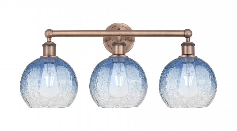 Brookhaven Globe - 3 Light - 26 inch - Antique Copper - Bath Vanity Light