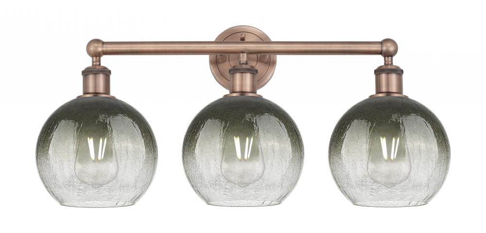 Brookhaven Globe - 3 Light - 26 inch - Antique Copper - Bath Vanity Light