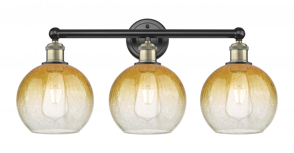 Brookhaven Globe - 3 Light - 26 inch - Black Antique Brass - Bath Vanity Light