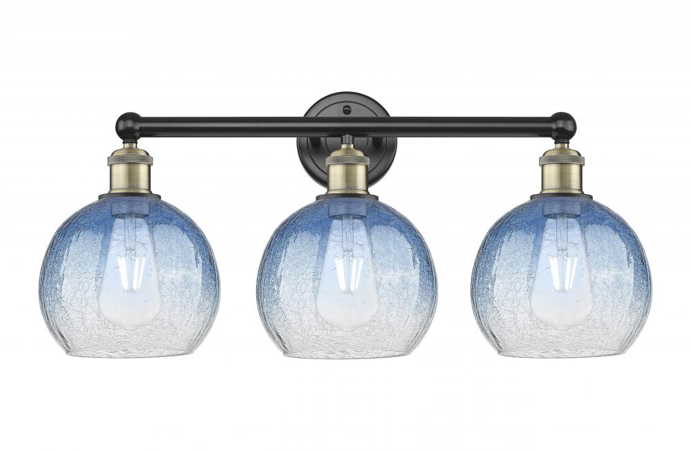 Brookhaven Globe - 3 Light - 26 inch - Black Antique Brass - Bath Vanity Light