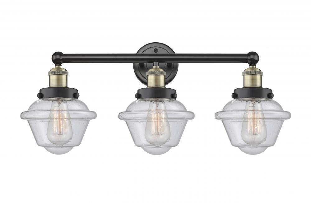 Oxford - 3 Light - 25 inch - Black Antique Brass - Bath Vanity Light