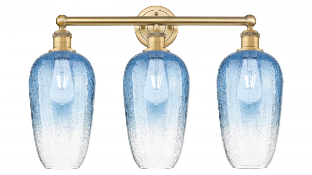 Brookhaven Flute - 3 Light - 25 inch - Brushed Brass - Bath Vanity Light