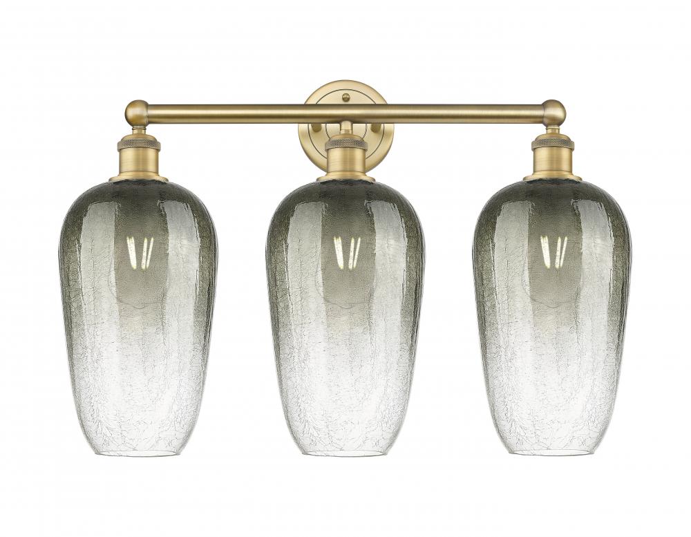 Brookhaven Flute - 3 Light - 25 inch - Brushed Brass - Bath Vanity Light