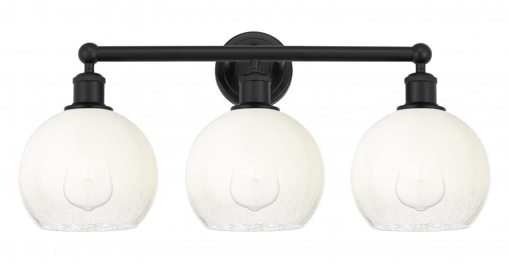 Brookhaven Globe - 3 Light - 26 inch - Matte Black - Bath Vanity Light