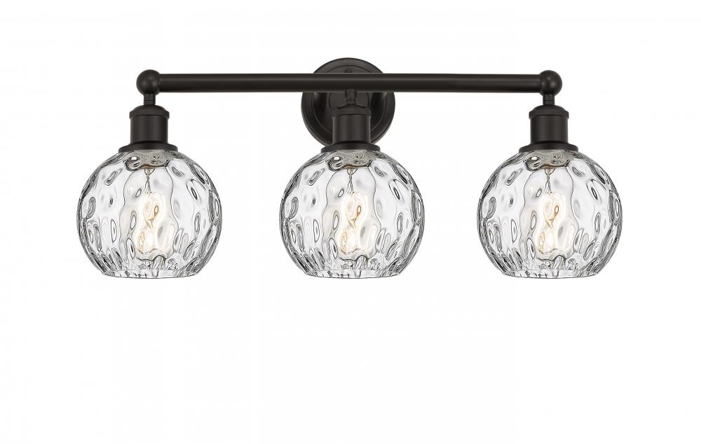Athens Water Glass - 3 Light - 24 inch - Oil Rubbed Bronze - Bath Vanity Light