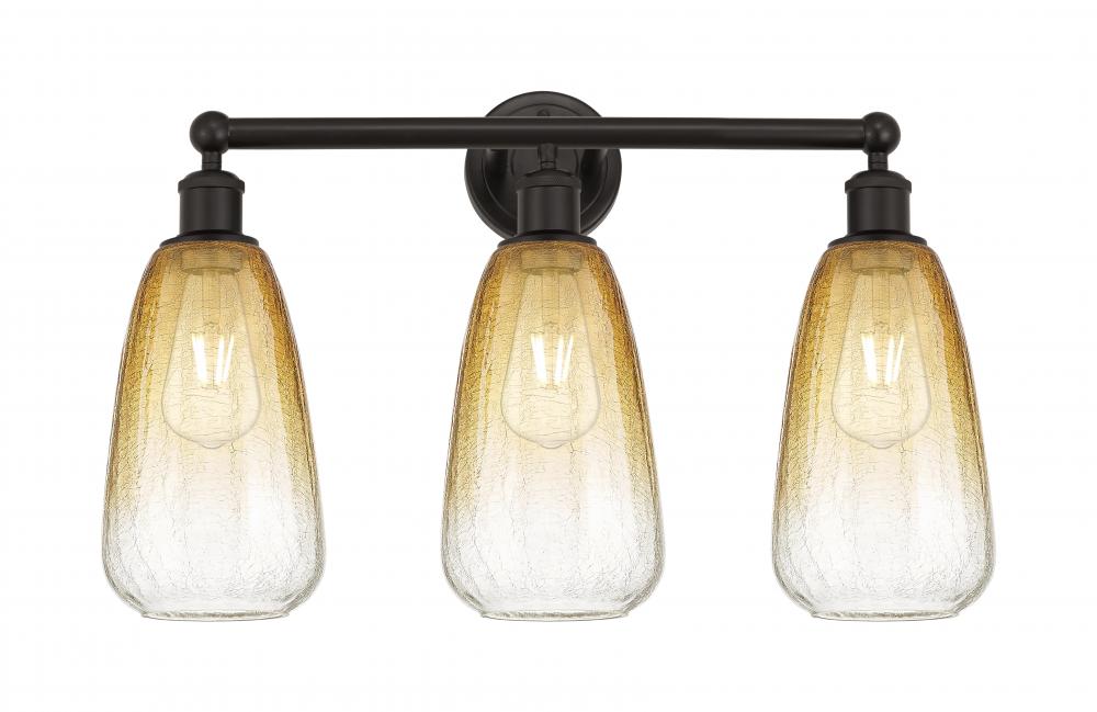 Brookhaven Almond - 3 Light - 24 inch - Oil Rubbed Bronze - Bath Vanity Light