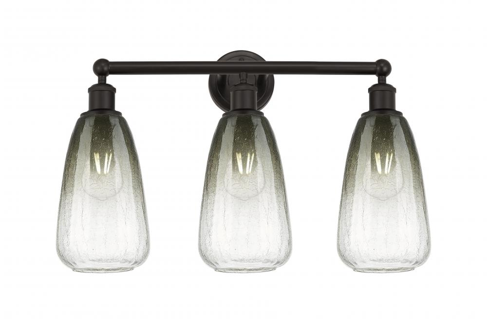 Brookhaven Almond - 3 Light - 24 inch - Oil Rubbed Bronze - Bath Vanity Light