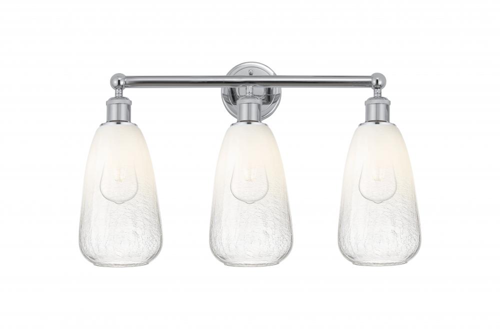 Brookhaven Almond - 3 Light - 24 inch - Polished Chrome - Bath Vanity Light