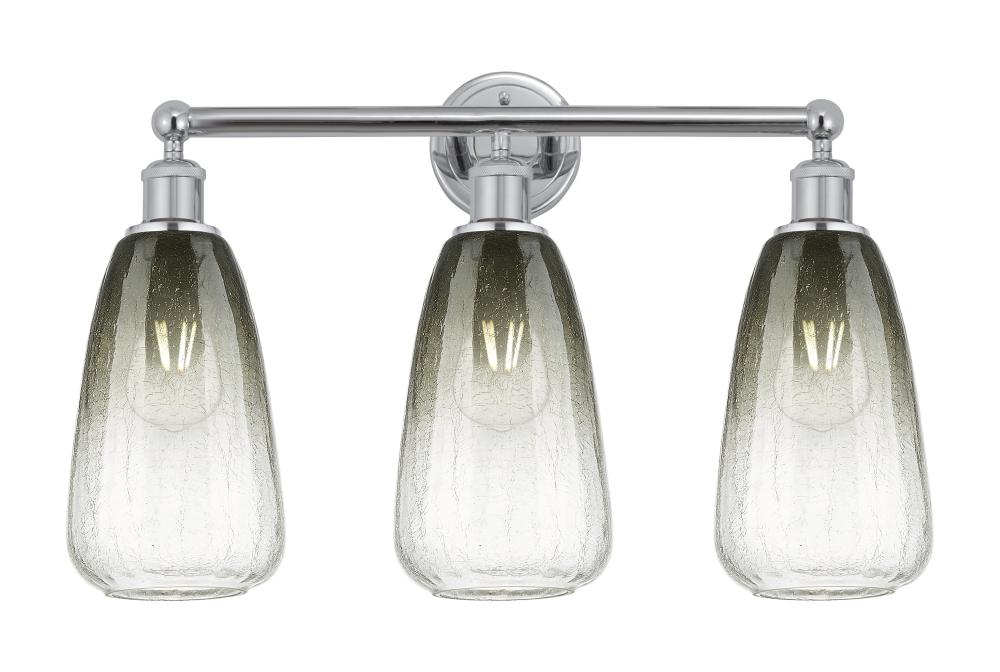 Brookhaven Almond - 3 Light - 24 inch - Polished Chrome - Bath Vanity Light
