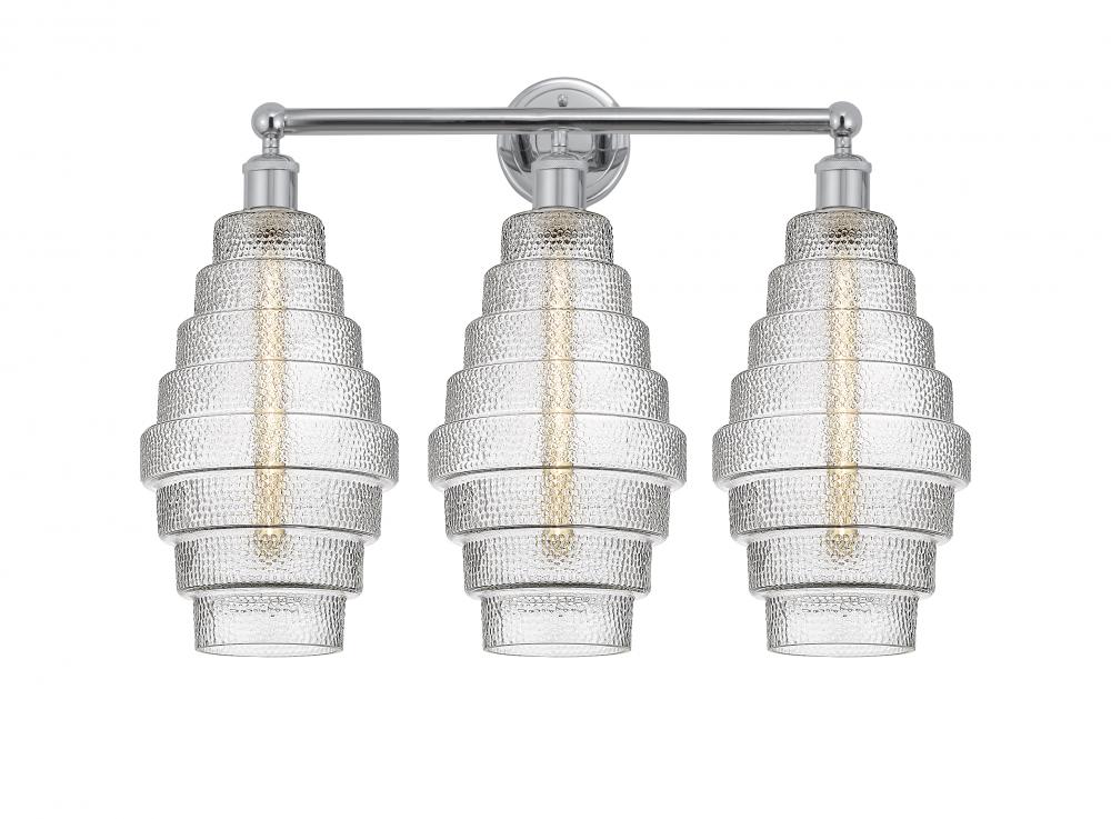 Cascade - 3 Light - 26 inch - Polished Chrome - Bath Vanity Light