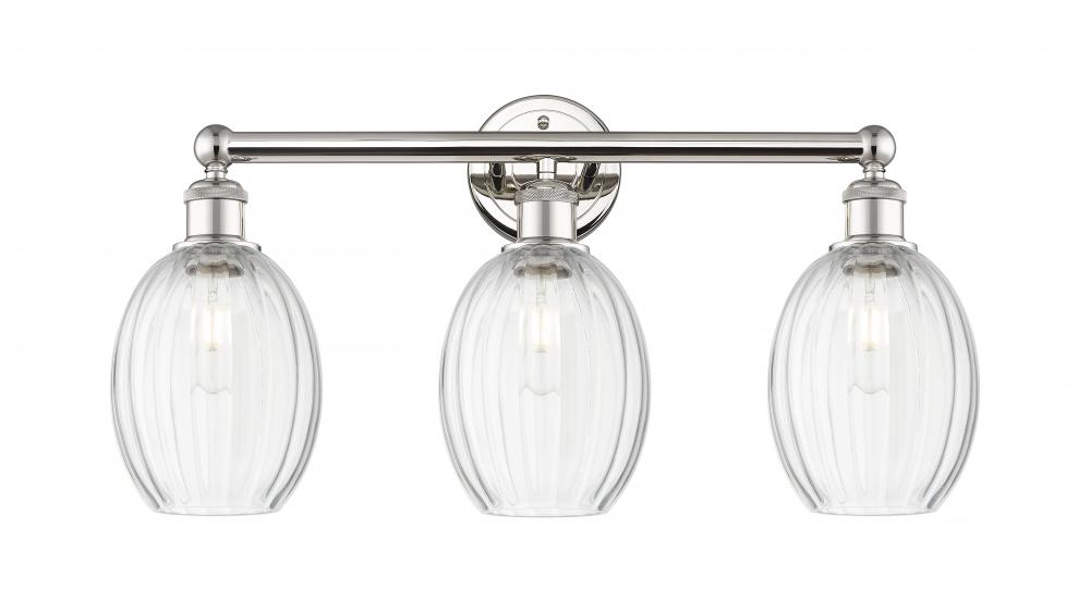 Preston Bulb - 3 Light - 24 inch - Polished Nickel - Bath Vanity Light