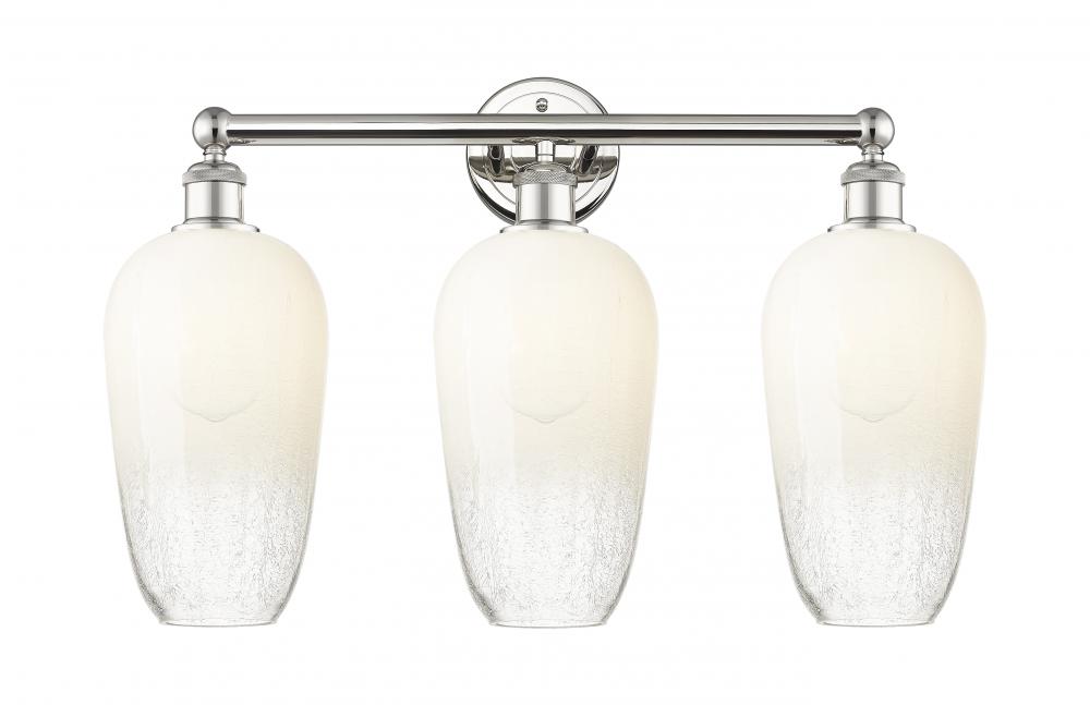 Brookhaven Flute - 3 Light - 25 inch - Polished Nickel - Bath Vanity Light