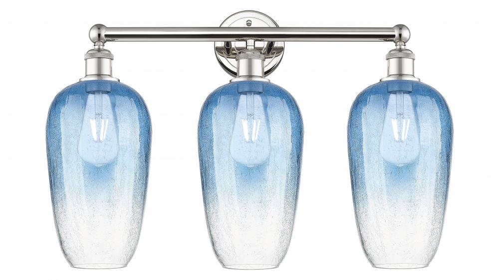 Brookhaven Flute - 3 Light - 25 inch - Polished Nickel - Bath Vanity Light