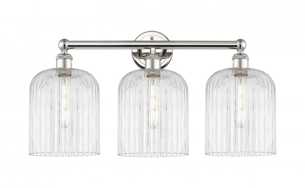 Bridal Veil - 3 Light - 23 inch - Polished Nickel - Bath Vanity Light
