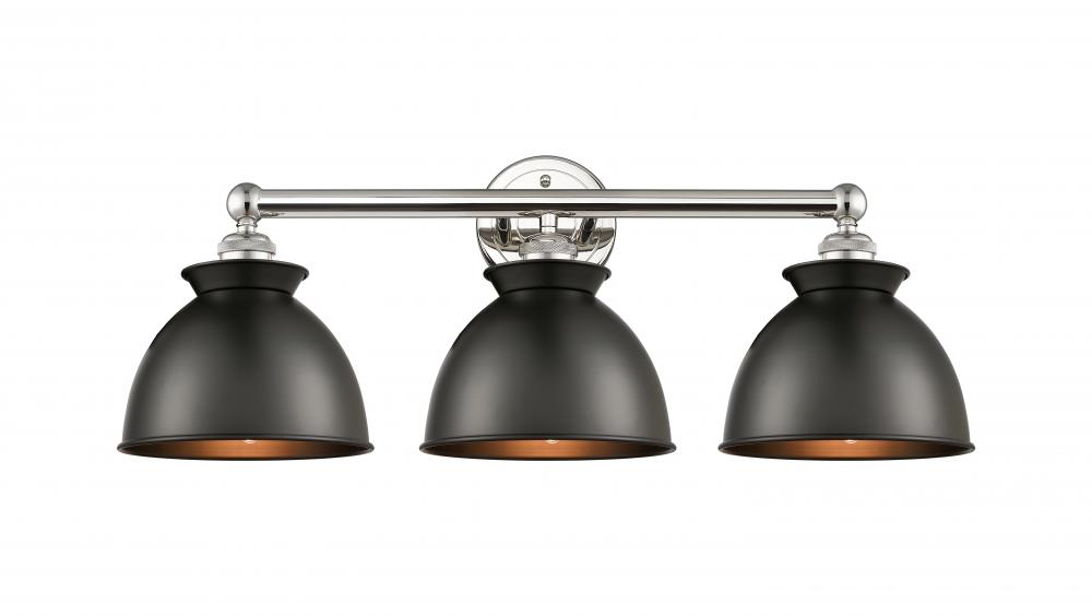 Adirondack - 3 Light - 26 inch - Polished Nickel - Bath Vanity Light