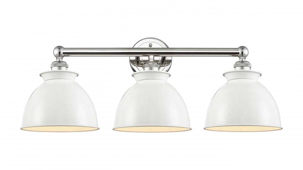 Adirondack - 3 Light - 26 inch - Polished Nickel - Bath Vanity Light