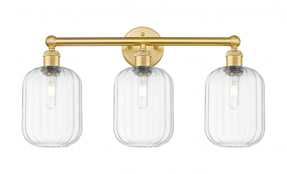 Preston Cylinder - 3 Light - 25 inch - Satin Gold - Bath Vanity Light