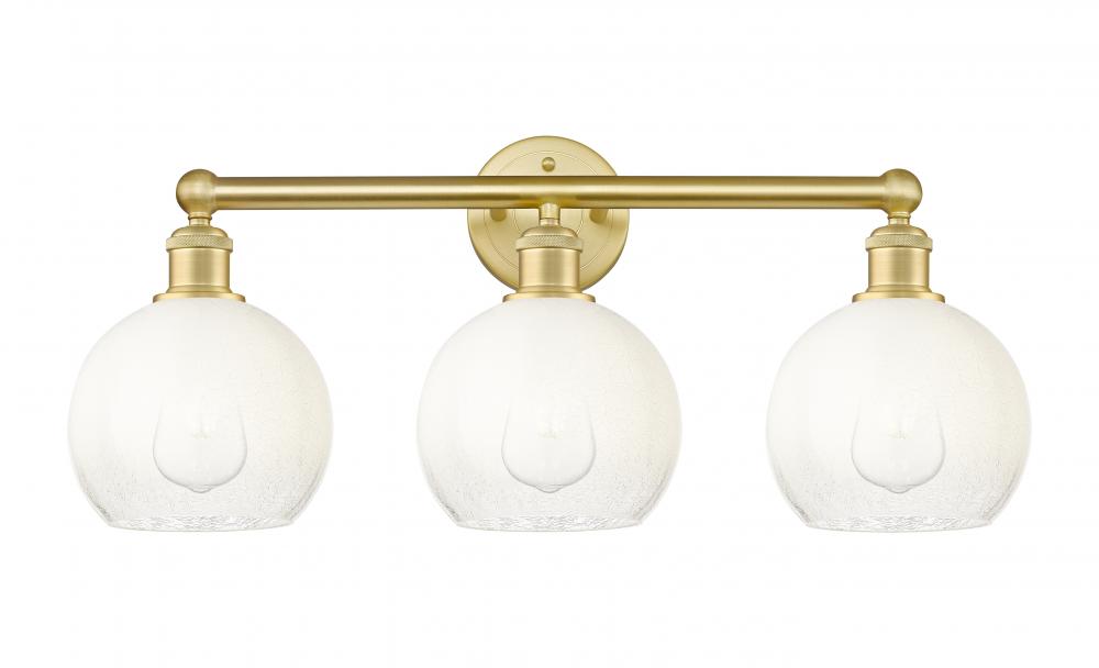 Brookhaven Globe - 3 Light - 26 inch - Satin Gold - Bath Vanity Light