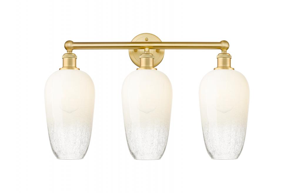 Brookhaven Flute - 3 Light - 25 inch - Satin Gold - Bath Vanity Light