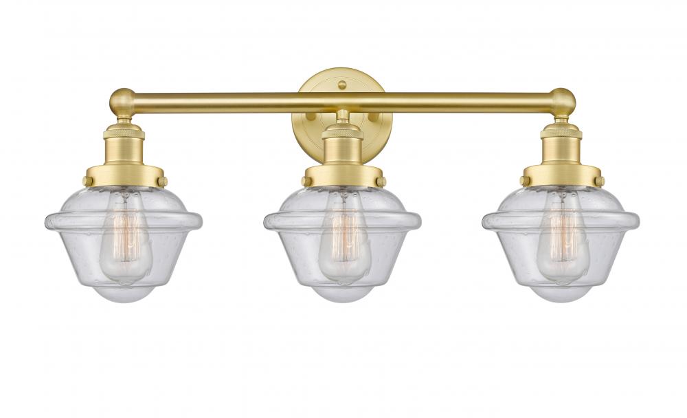 Oxford - 3 Light - 25 inch - Satin Gold - Bath Vanity Light