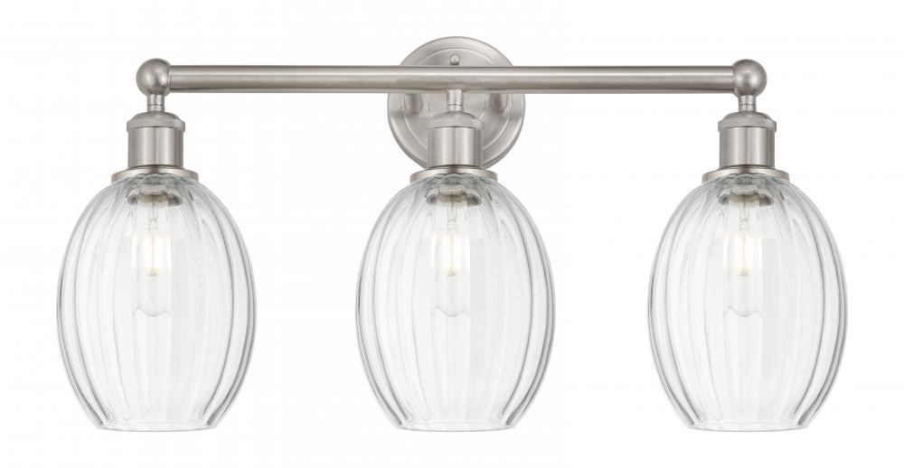 Preston Bulb - 3 Light - 24 inch - Brushed Satin Nickel - Bath Vanity Light