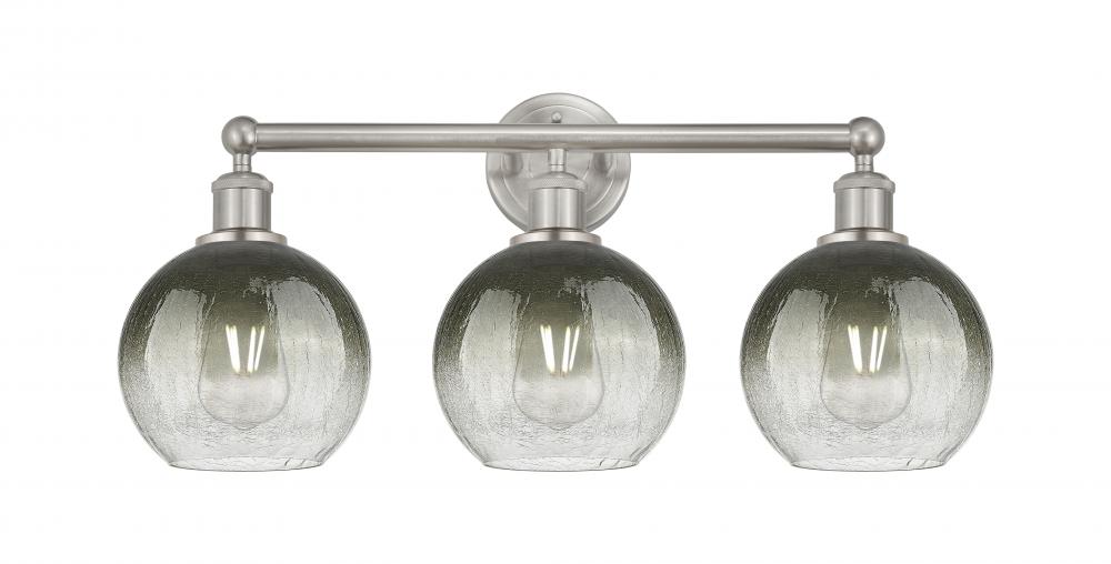 Brookhaven Globe - 3 Light - 26 inch - Brushed Satin Nickel - Bath Vanity Light
