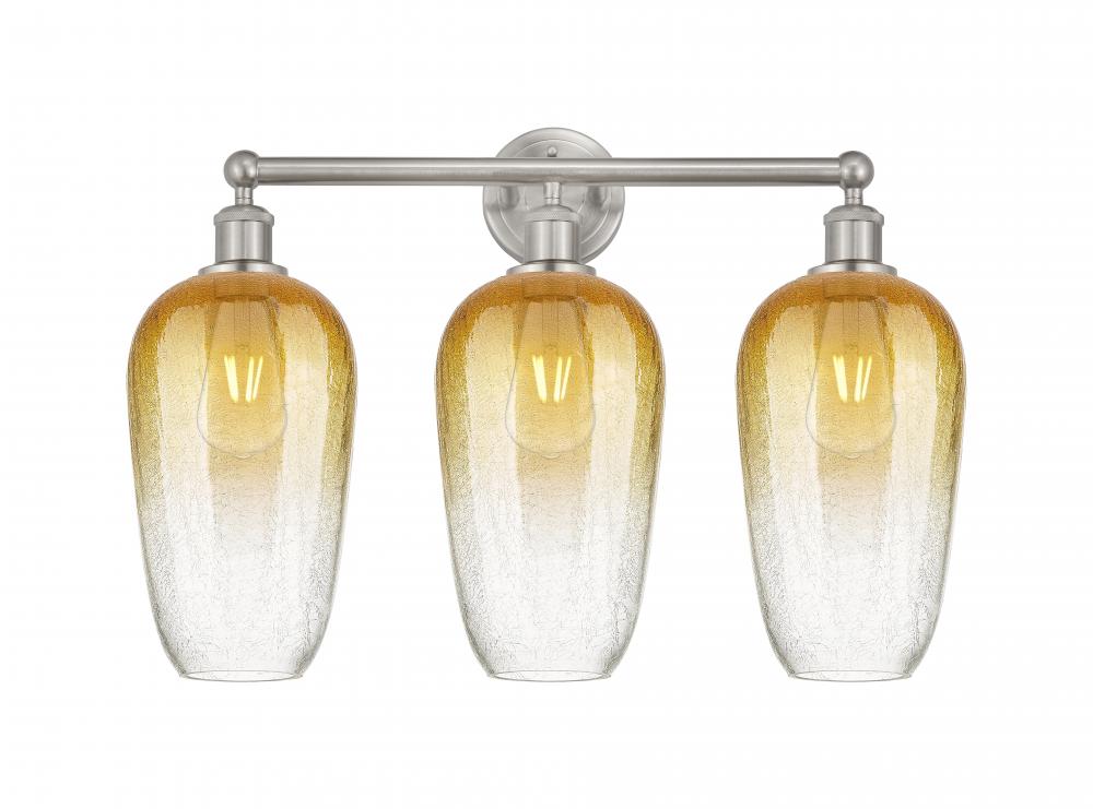 Brookhaven Flute - 3 Light - 25 inch - Brushed Satin Nickel - Bath Vanity Light