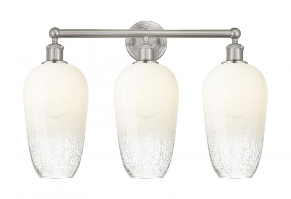 Brookhaven Flute - 3 Light - 25 inch - Brushed Satin Nickel - Bath Vanity Light
