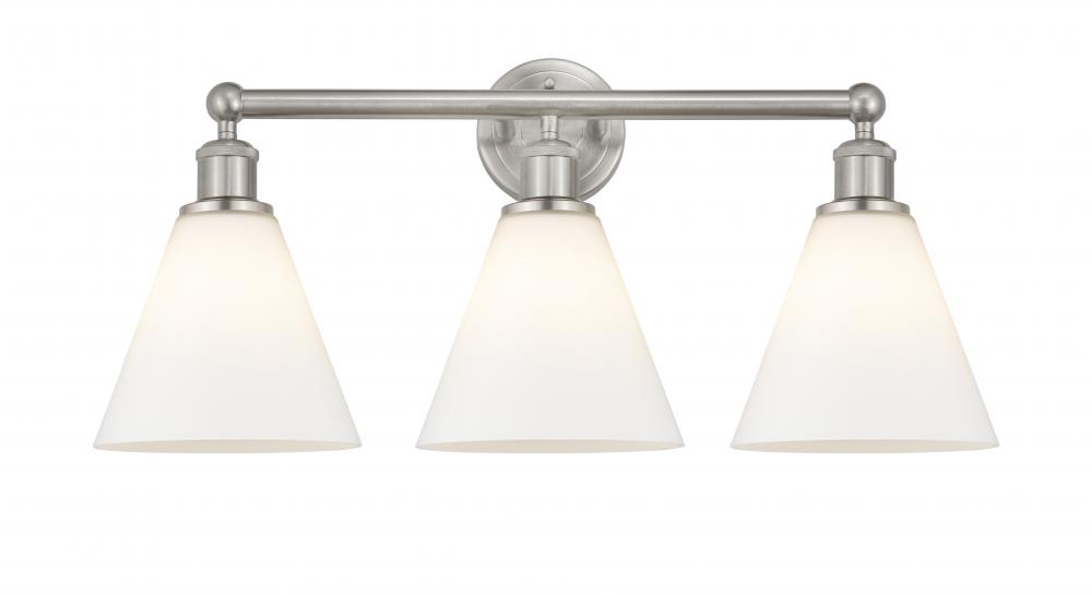 Berkshire - 3 Light - 26 inch - Satin Nickel - Bath Vanity Light