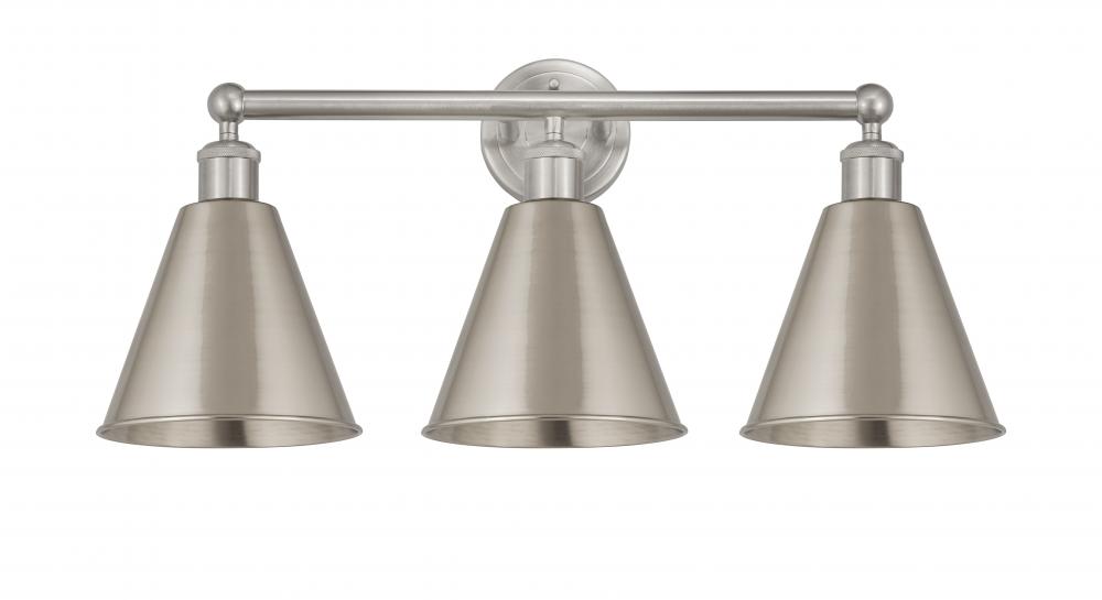 Berkshire - 3 Light - 26 inch - Satin Nickel - Bath Vanity Light
