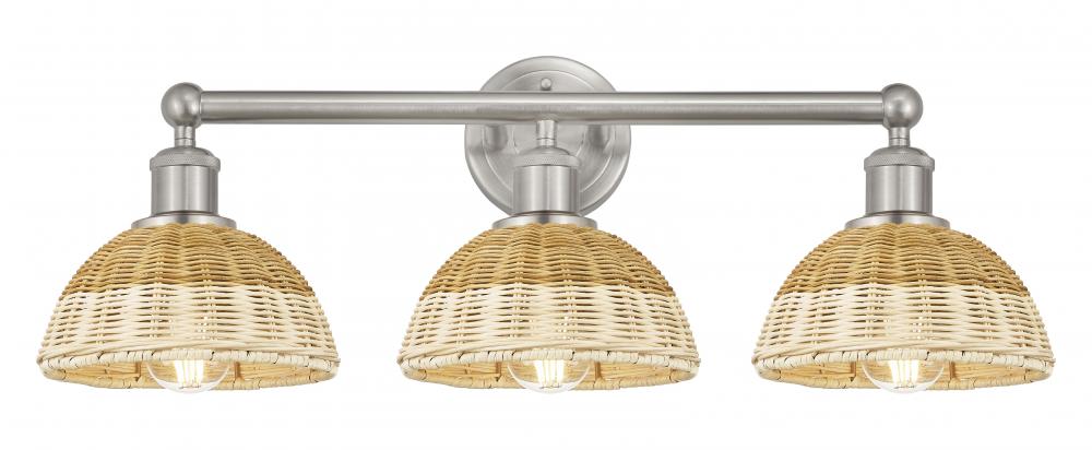 Bristol Natural II - 3 Light - 26 inch - Brushed Satin Nickel - Bath Vanity Light