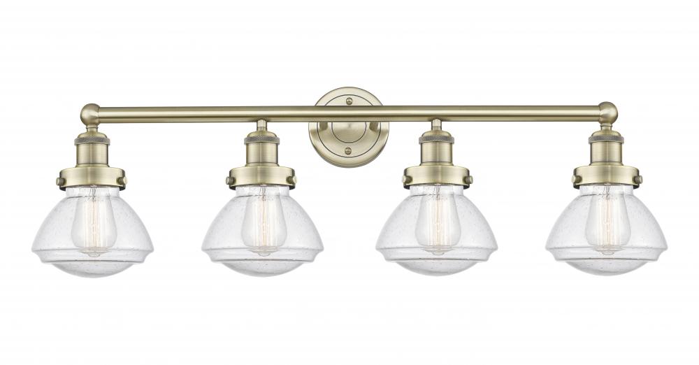 Olean - 4 Light - 34 inch - Antique Brass - Bath Vanity Light