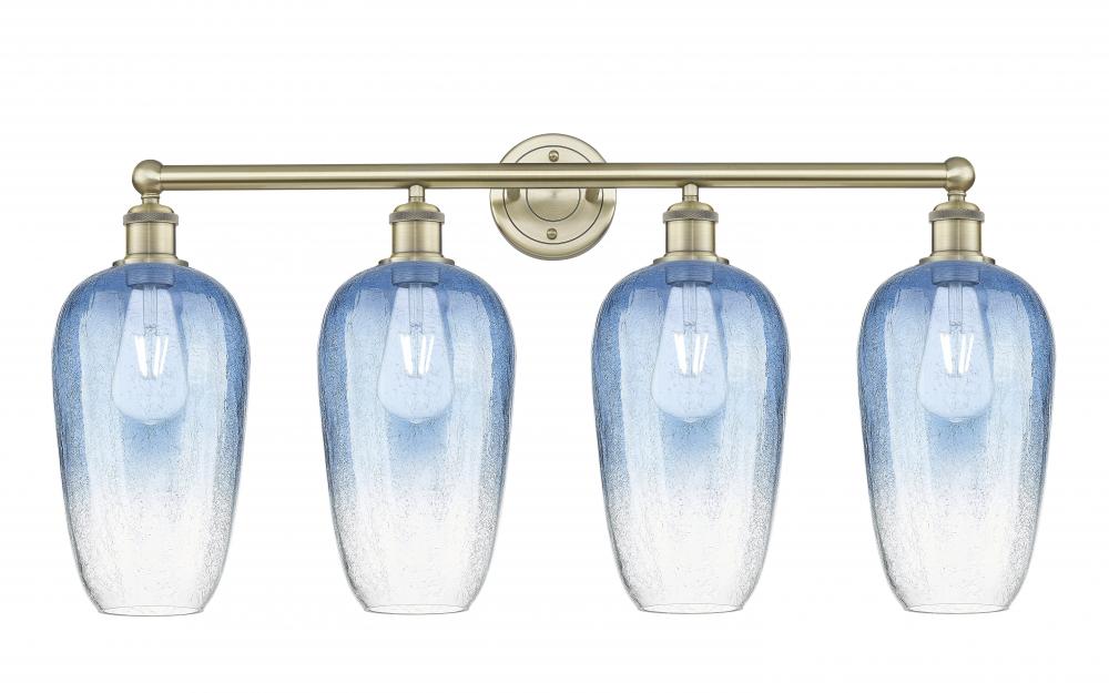 Brookhaven Flute - 4 Light - 34 inch - Antique Brass - Bath Vanity Light