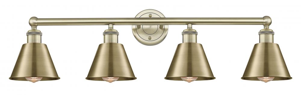 Smithfield - 4 Light - 34 inch - Antique Brass - Bath Vanity Light