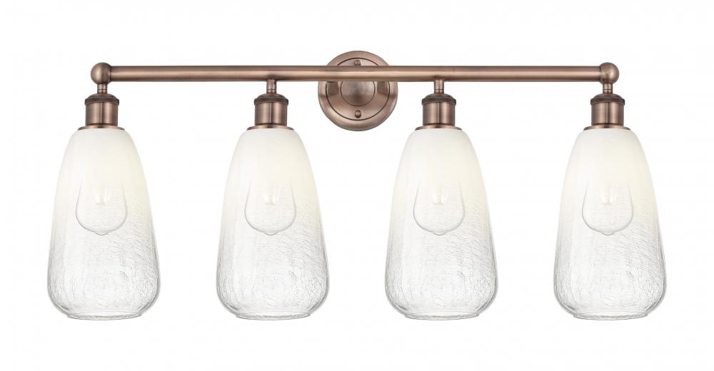 Brookhaven Almond - 4 Light - 33 inch - Antique Copper - Bath Vanity Light