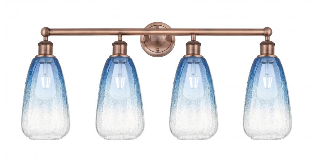 Brookhaven Almond - 4 Light - 33 inch - Antique Copper - Bath Vanity Light