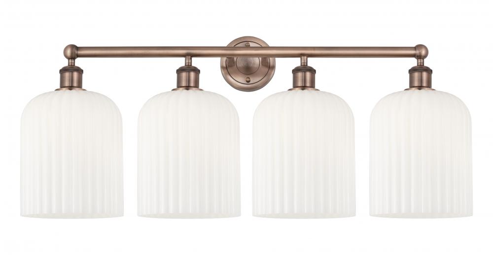 Bridal Veil - 4 Light - 32 inch - Antique Copper - Bath Vanity Light