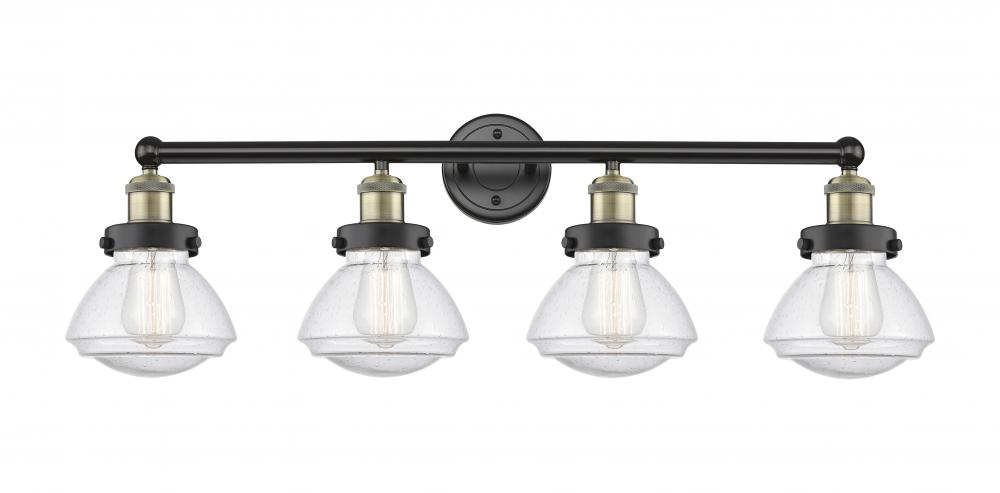 Olean - 4 Light - 34 inch - Black Antique Brass - Bath Vanity Light
